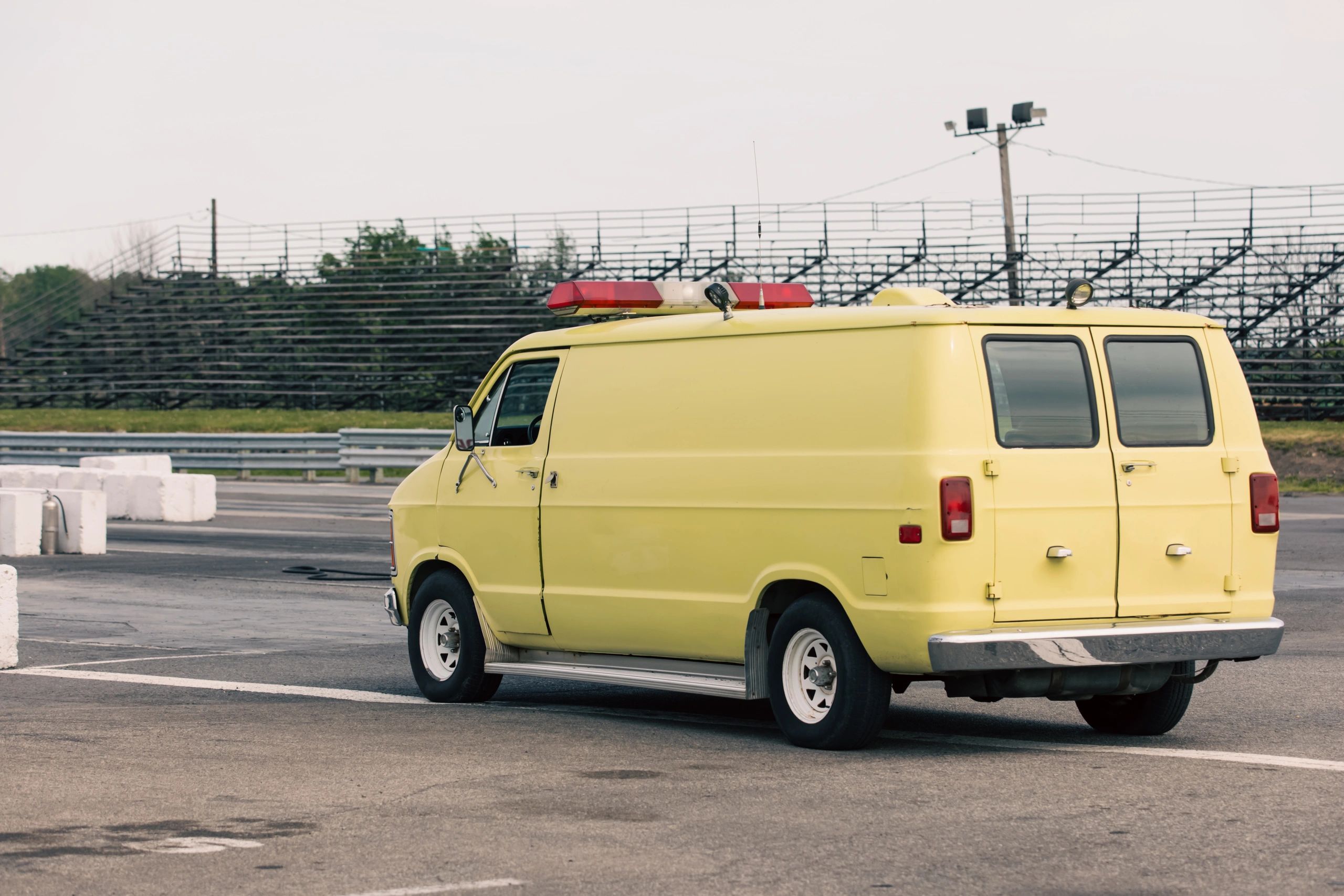 Commercial van parked outdoors for vehicle hire